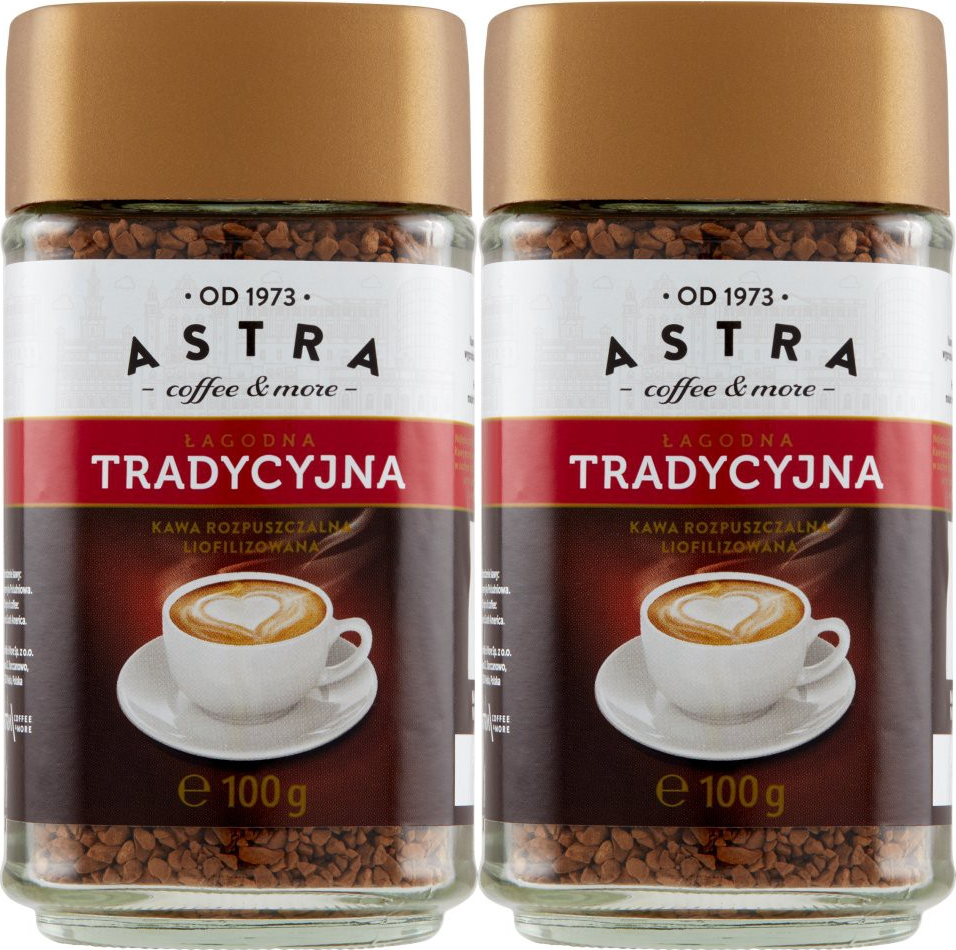 2x Kawa rozpuszczalna Astra Łagodna Tradycyjna, 100g