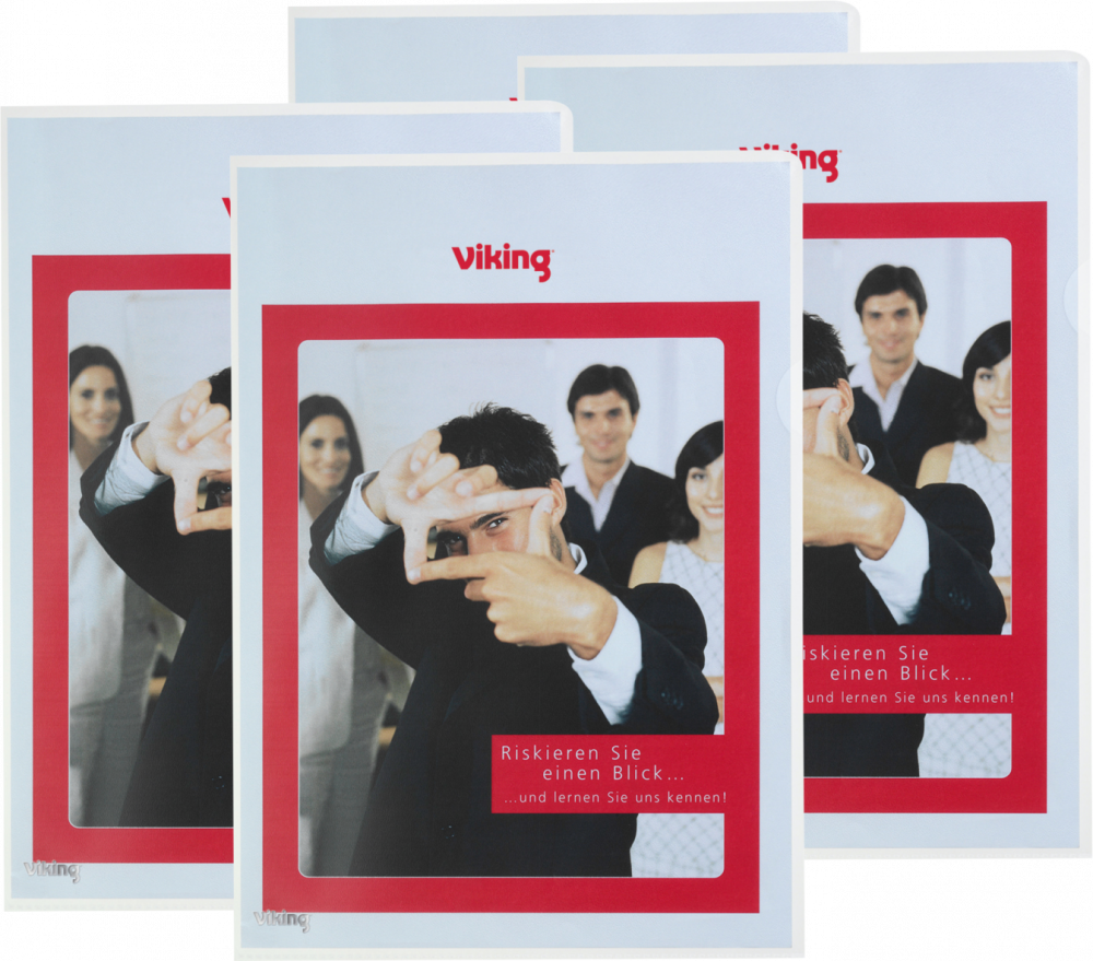 4x Ofertówki groszkowe Viking, "L", A4, 145μm, 25 sztuk, transparentny