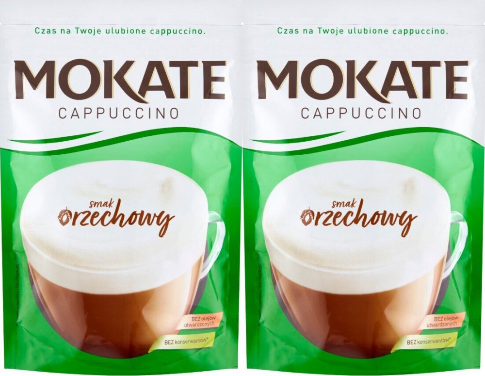 2x Kawa rozpuszczalna Mokate Cappuccino, orzechowy, 110g