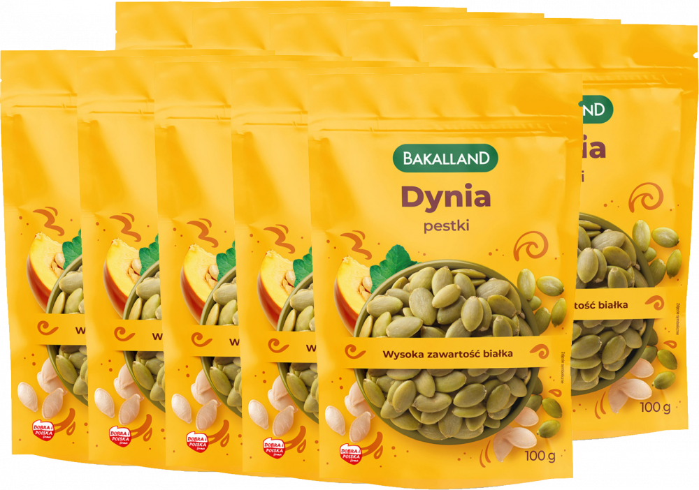 10x Pestki dyni łuskane Bakalland, 100g