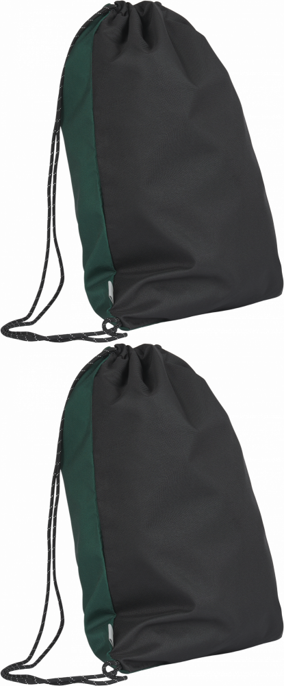 2x Worek na buty Oxford Funky, 46x36cm, zielono-czarny