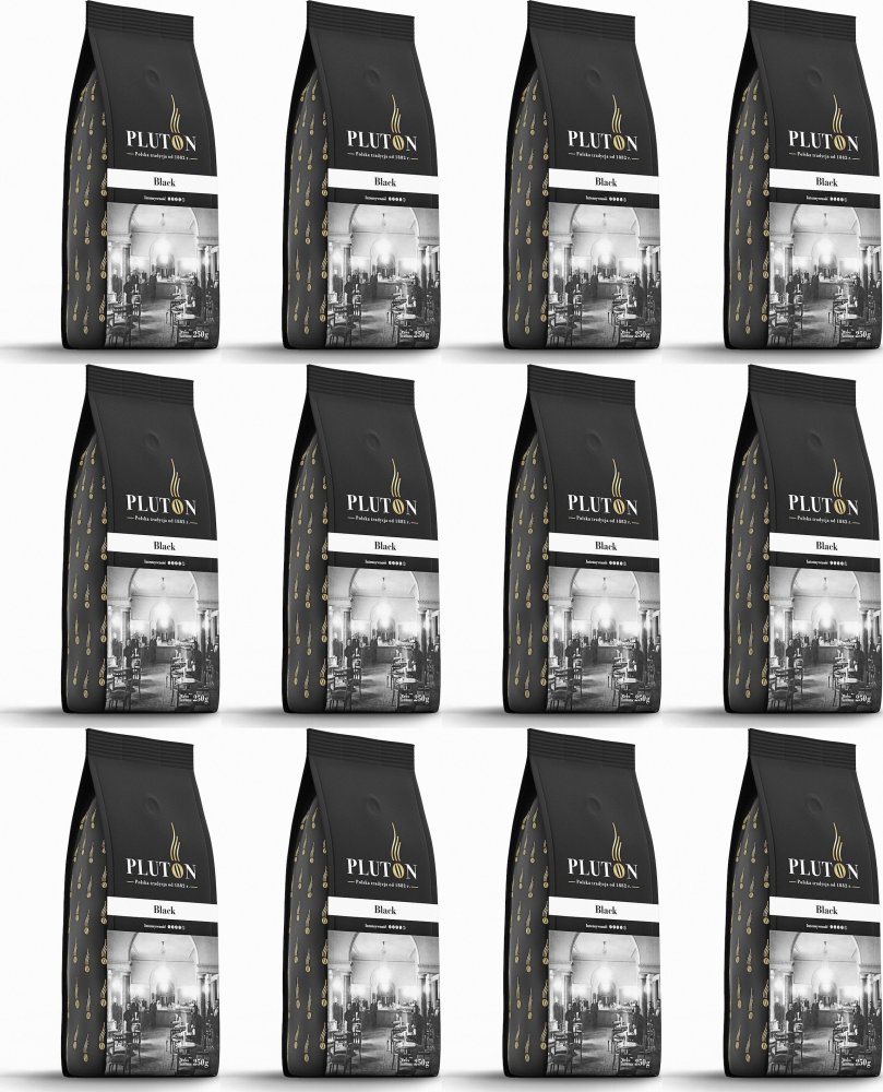 12x Kawa mielona Pluton Black, 250g