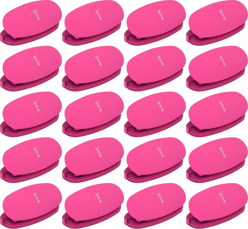 20x Dziurkacz MemoBe Neon Soft-Touch, do 10 kartek, neonowy różowy