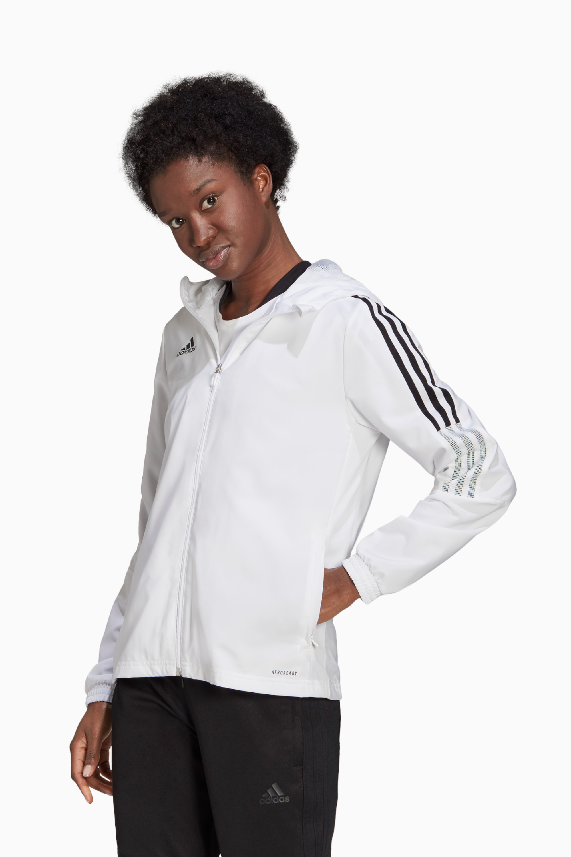 Kurtka adidas Tiro 21 Windbreaker Damska - Biały