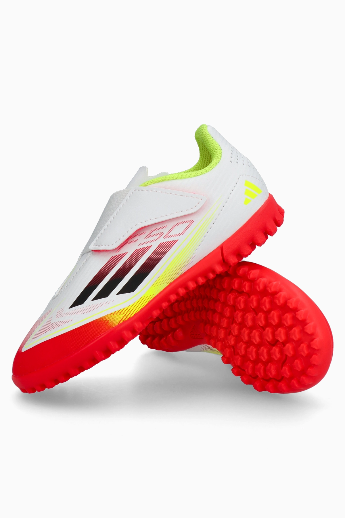 Turfy adidas F50 Club Hook-and-Loop TF Junior - Biały