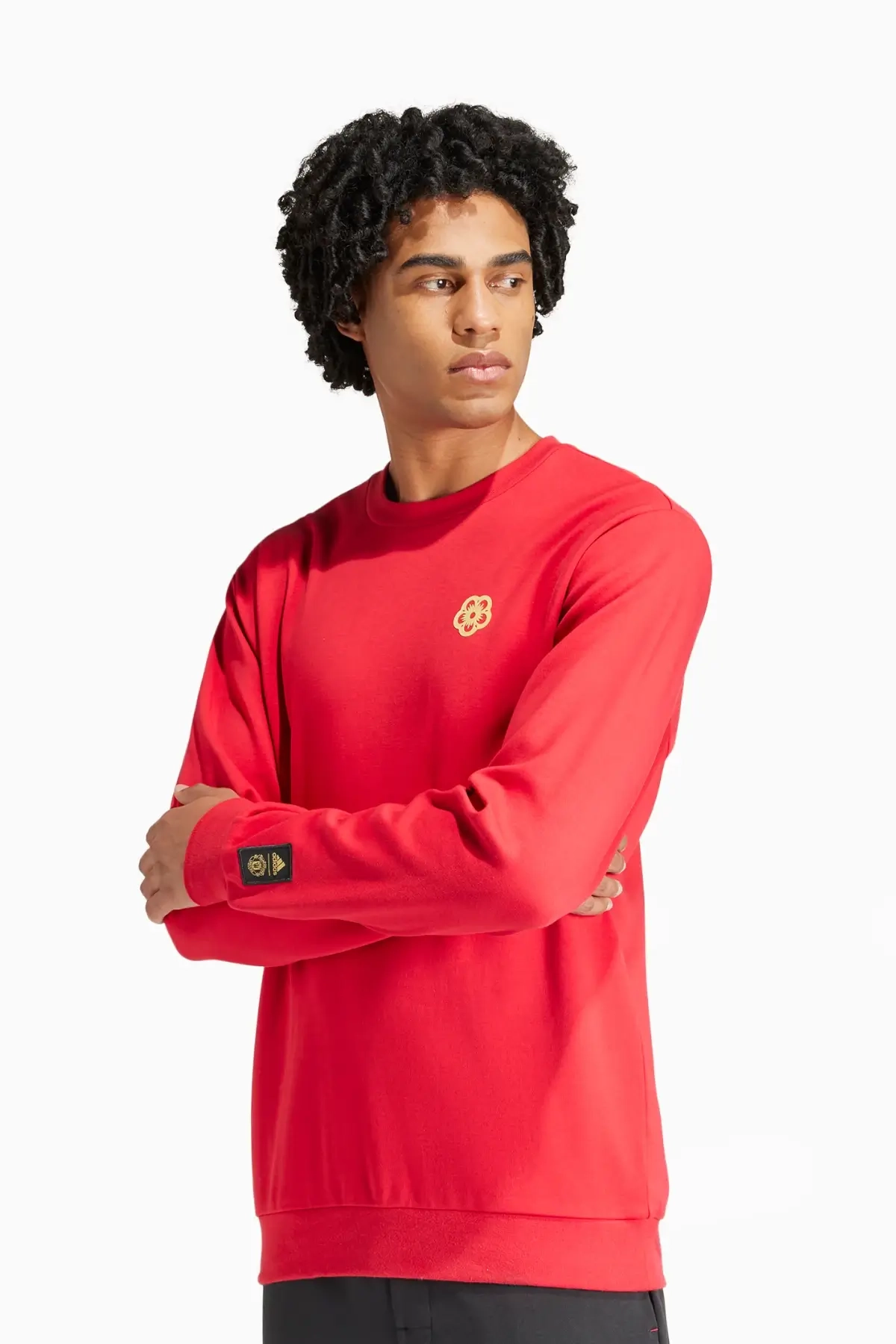 Bluza adidas Manchester United 23/24 Cultural Story Crew - Czerwony