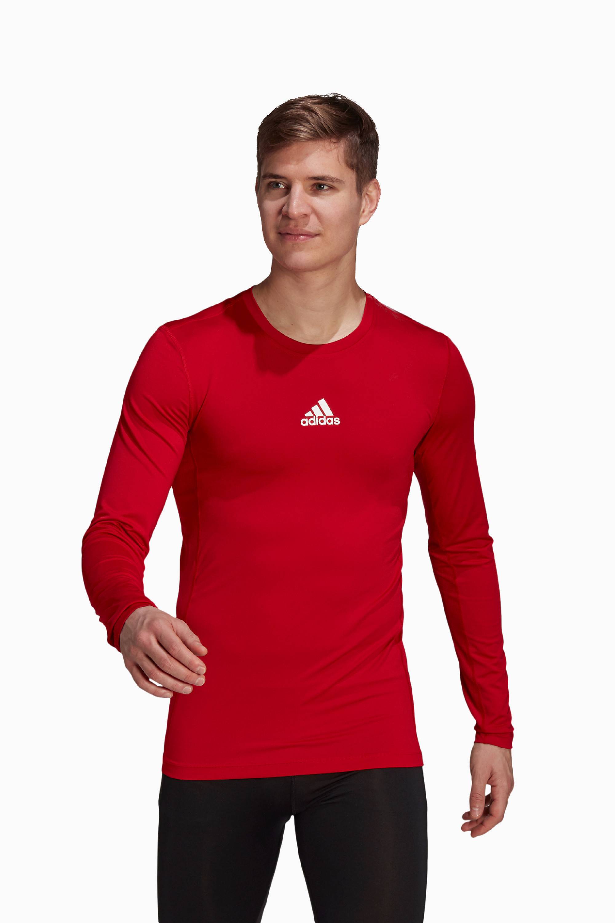 Koszulka Termoaktywna adidas Techfit Compression LS - Czerwony