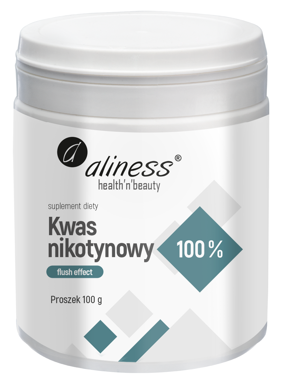 B3 Kwas nikotynowy proszek 100% flush effect 100g Aliness