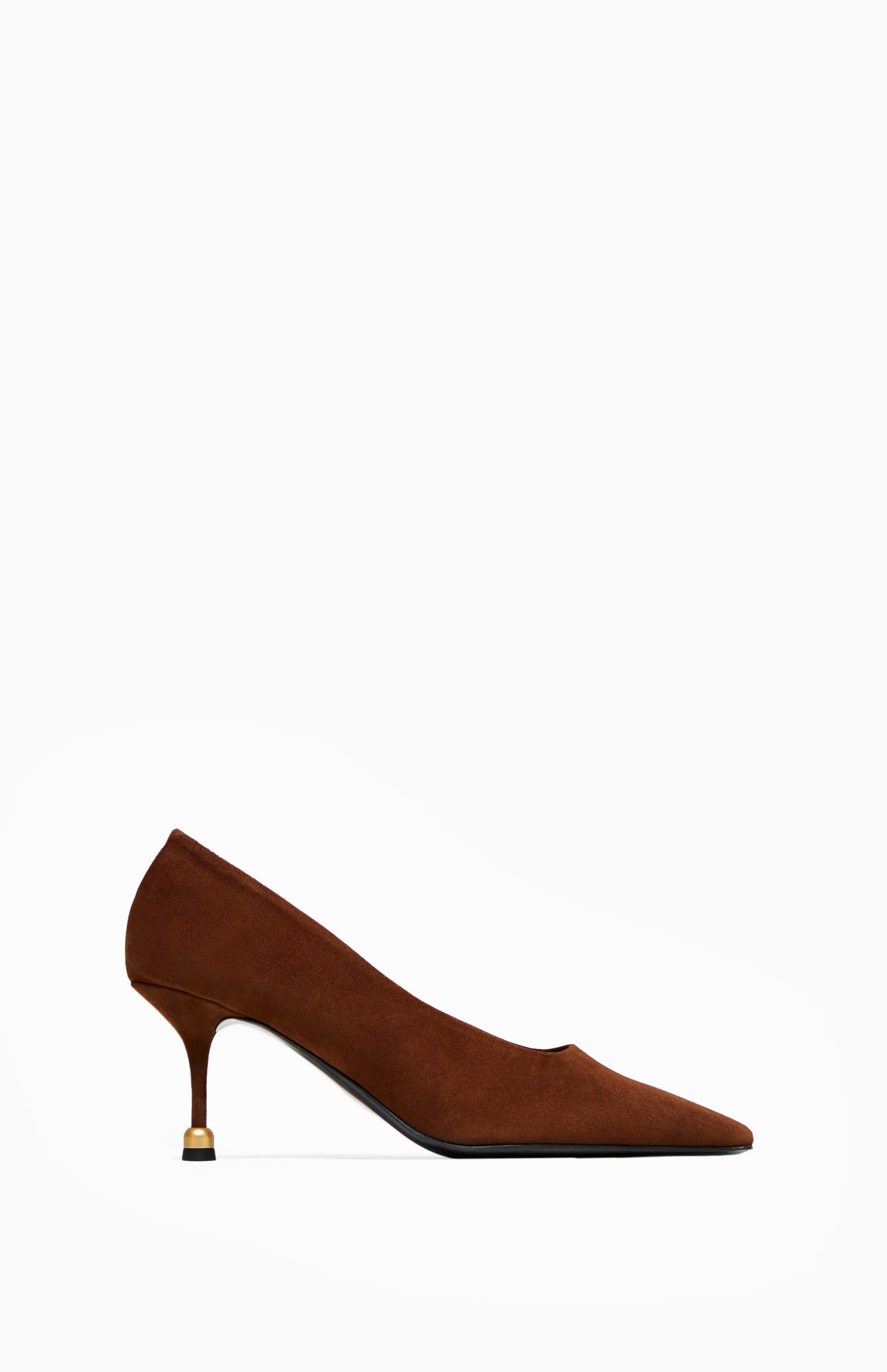 Czółenka na obcasie SYLVIE WARM WALNUT 39 - Vanda Novak