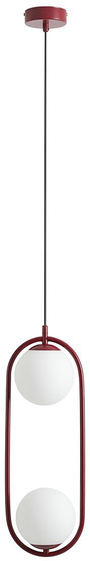 Aldex Riva lampa wisząca 2x10 W czerwona 1086H15