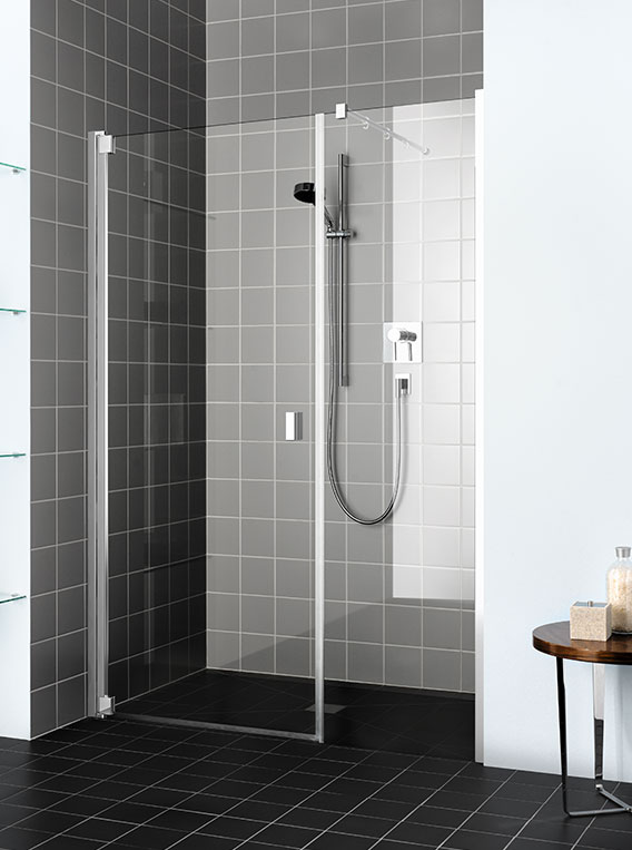 Kermi Raya RA 1O L drzwi prysznicowe 140 cm wahadłowe lewe chrom/szkło przezroczyste RA1OL14020VPK