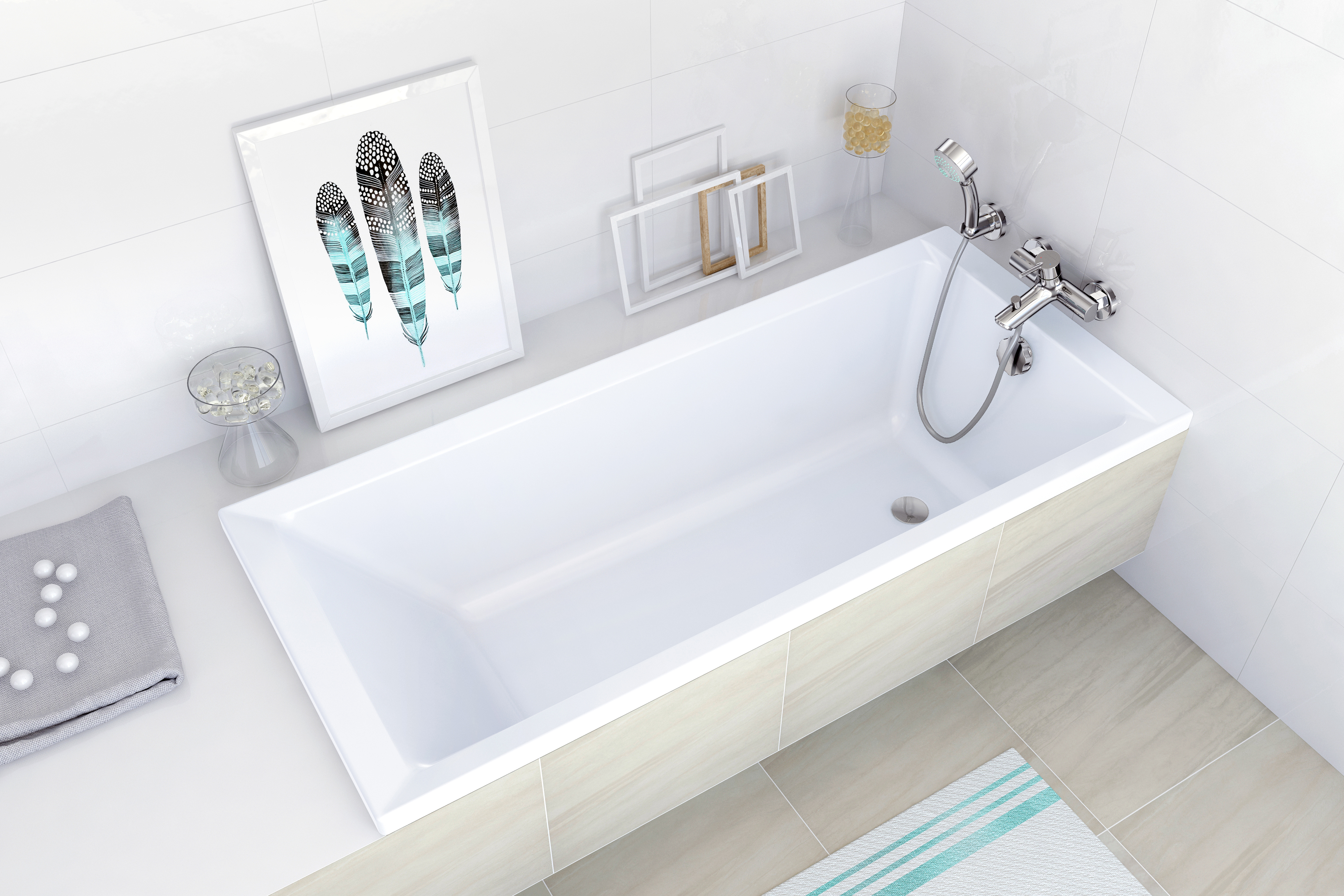 Cersanit Balinea wanna prostokątna 180x80 biała S301-357