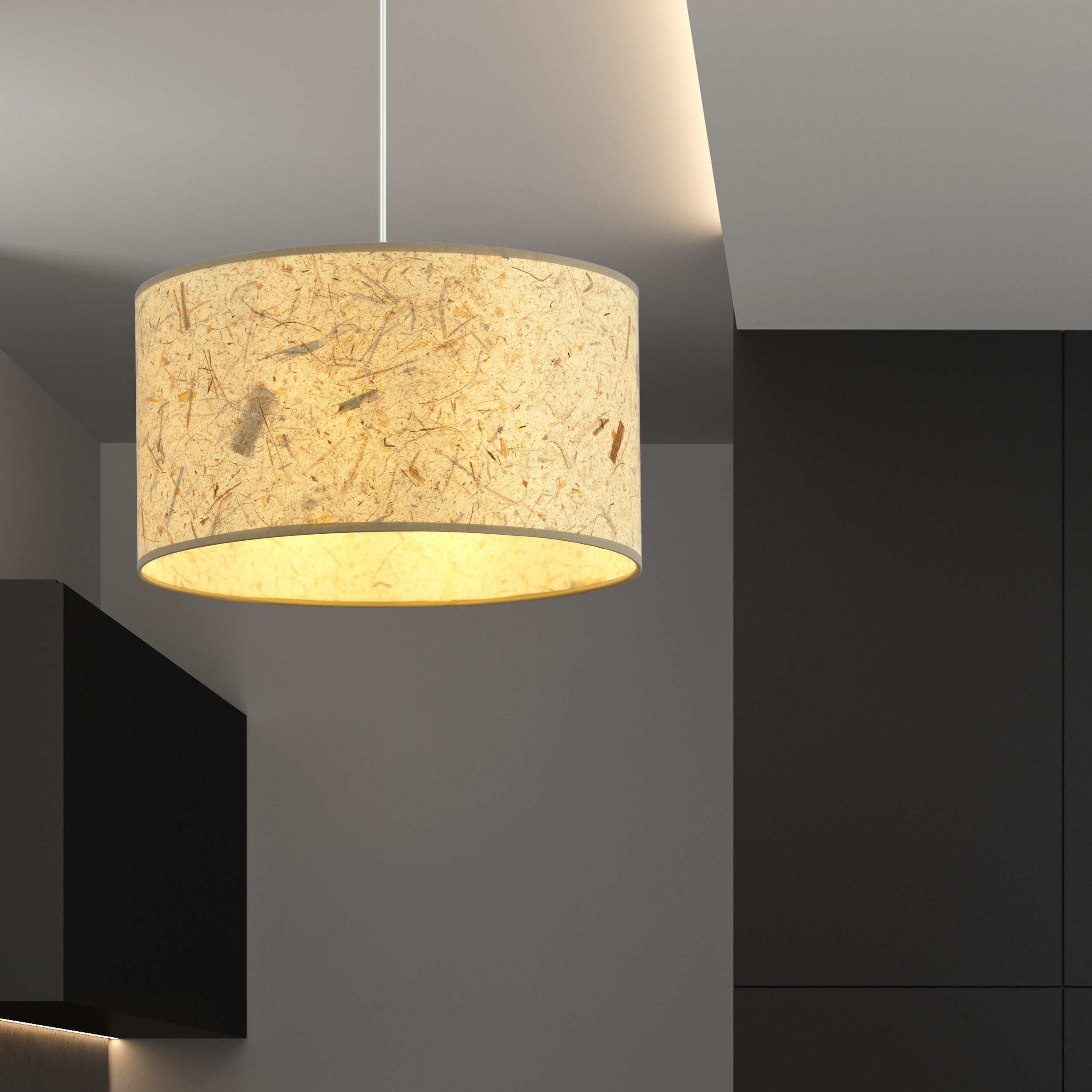 Emibig Aston lampa wisząca 1x10 W biała-beżowa 1150/1