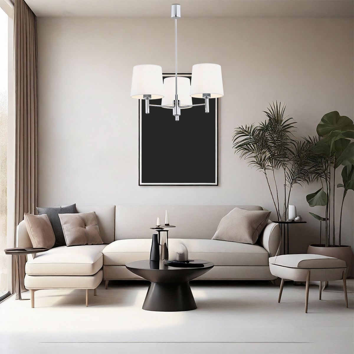 Argon Bolzano Plus lampa wisząca 3x15W biała/chrom 6114