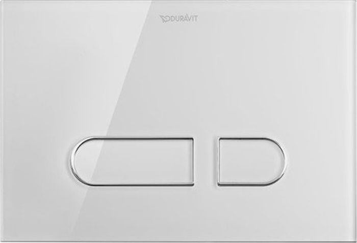 Duravit DuraSystem A1 przycisk spłukujący do WC szkło białe WD5002012000