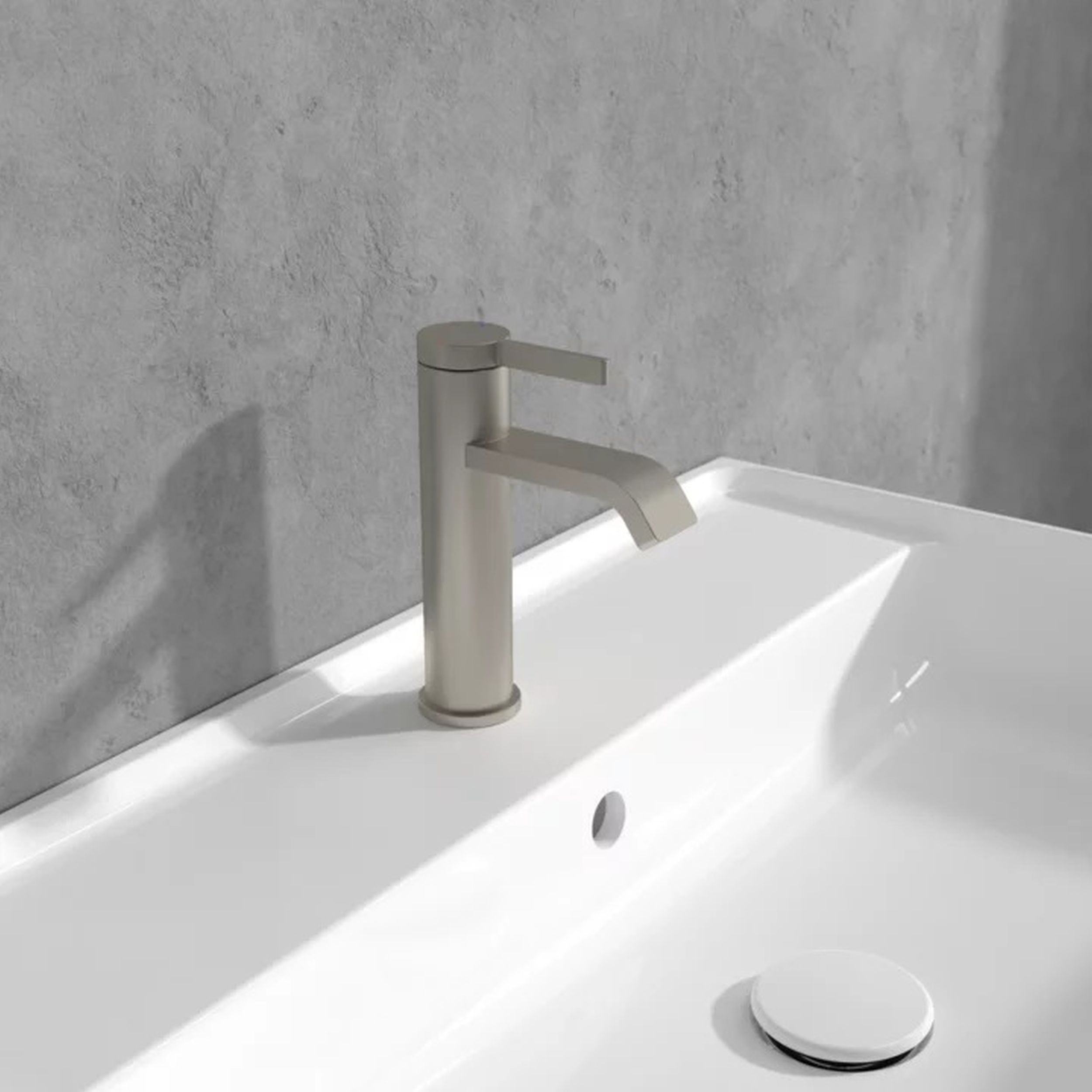 Villeroy & Boch Dawn bateria umywalkowa stojąca nikiel szczotkowany mat TVW10610315264