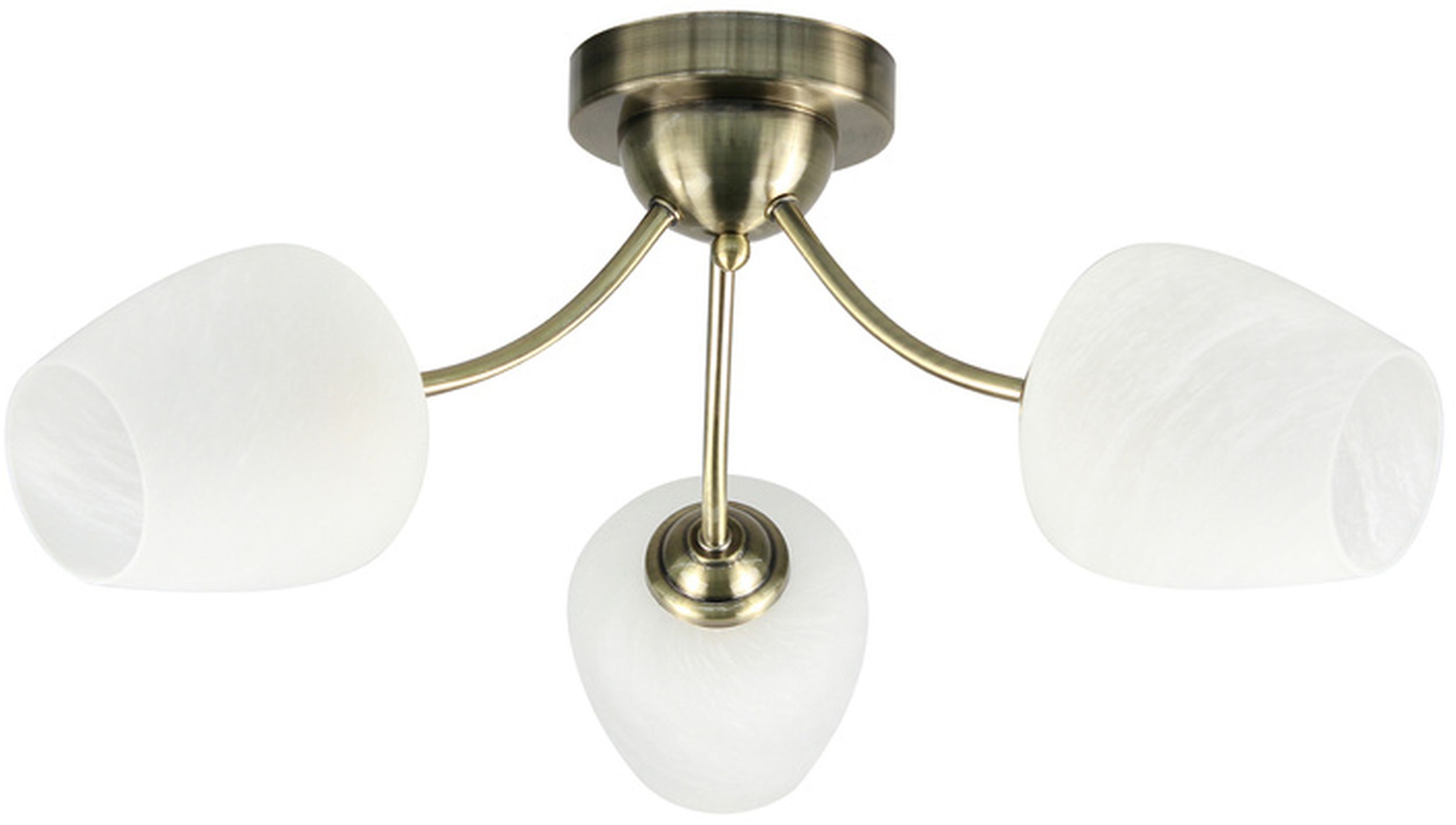 Candellux Zina lampa podsufitowa 3x40W patyna/biały 33-22585