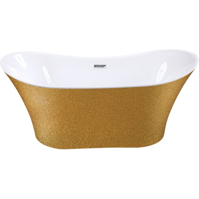 BESCO Wanna wolnostojąca AMBER GLAM ZŁOTA 170x80 syfon z przelewem ch