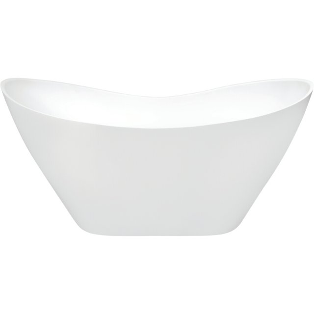 BESCO Wanna wolnostojąca VIYA MATT BIAŁA 160x70 cm klik-klak chrom #W