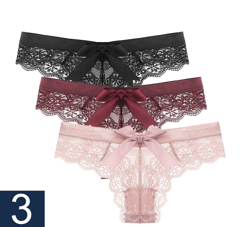 3 Pak Koronkowe Stringi damskie 006