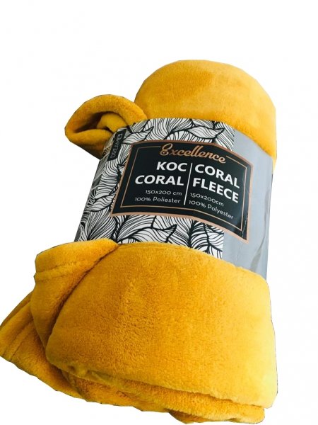 Koc z mikrofibry CORAL 150x200 wz. FLEECE201009