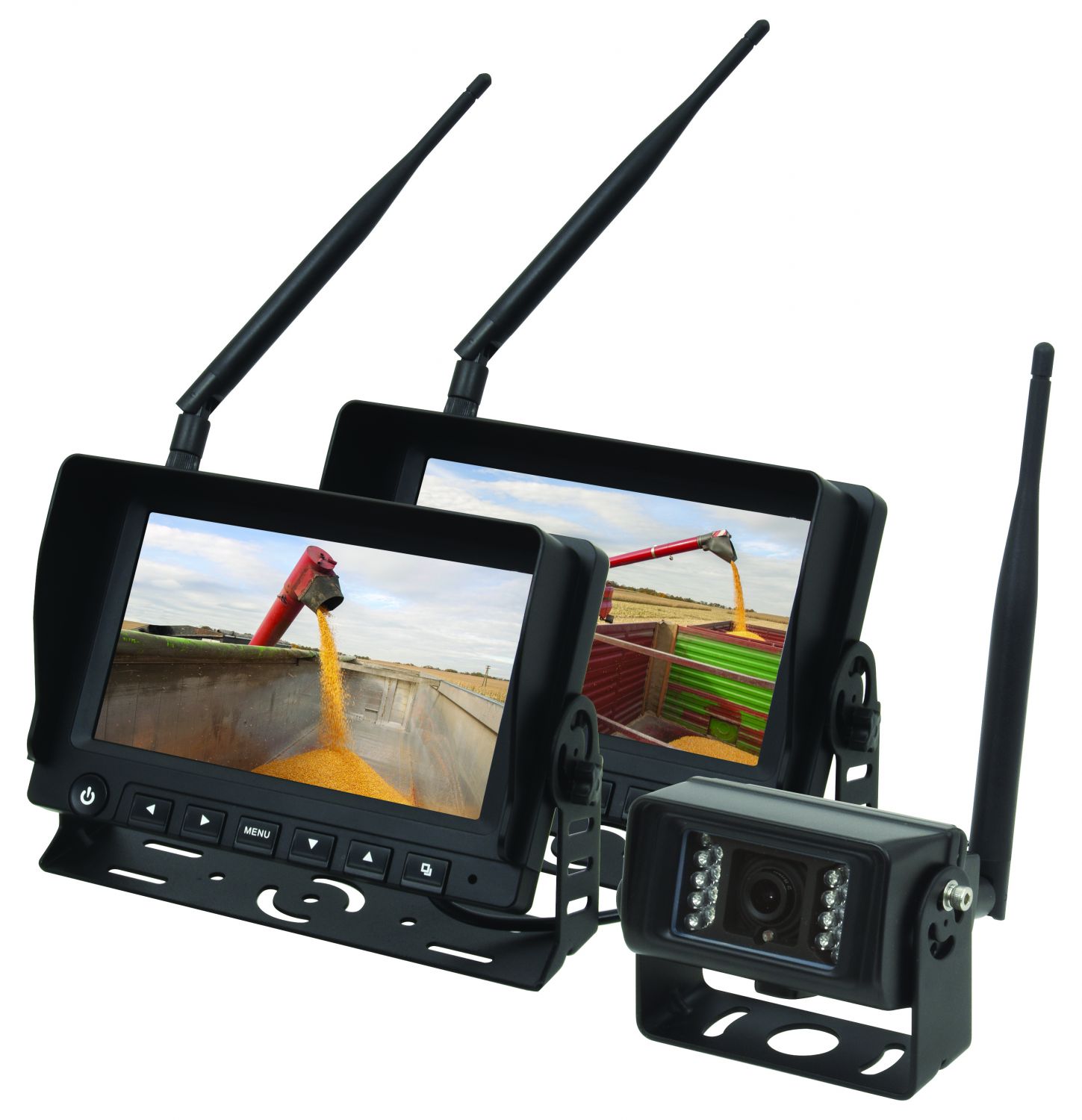 Bezprzewodowy system kamer cofania z dwoma monitorami 7" 143671