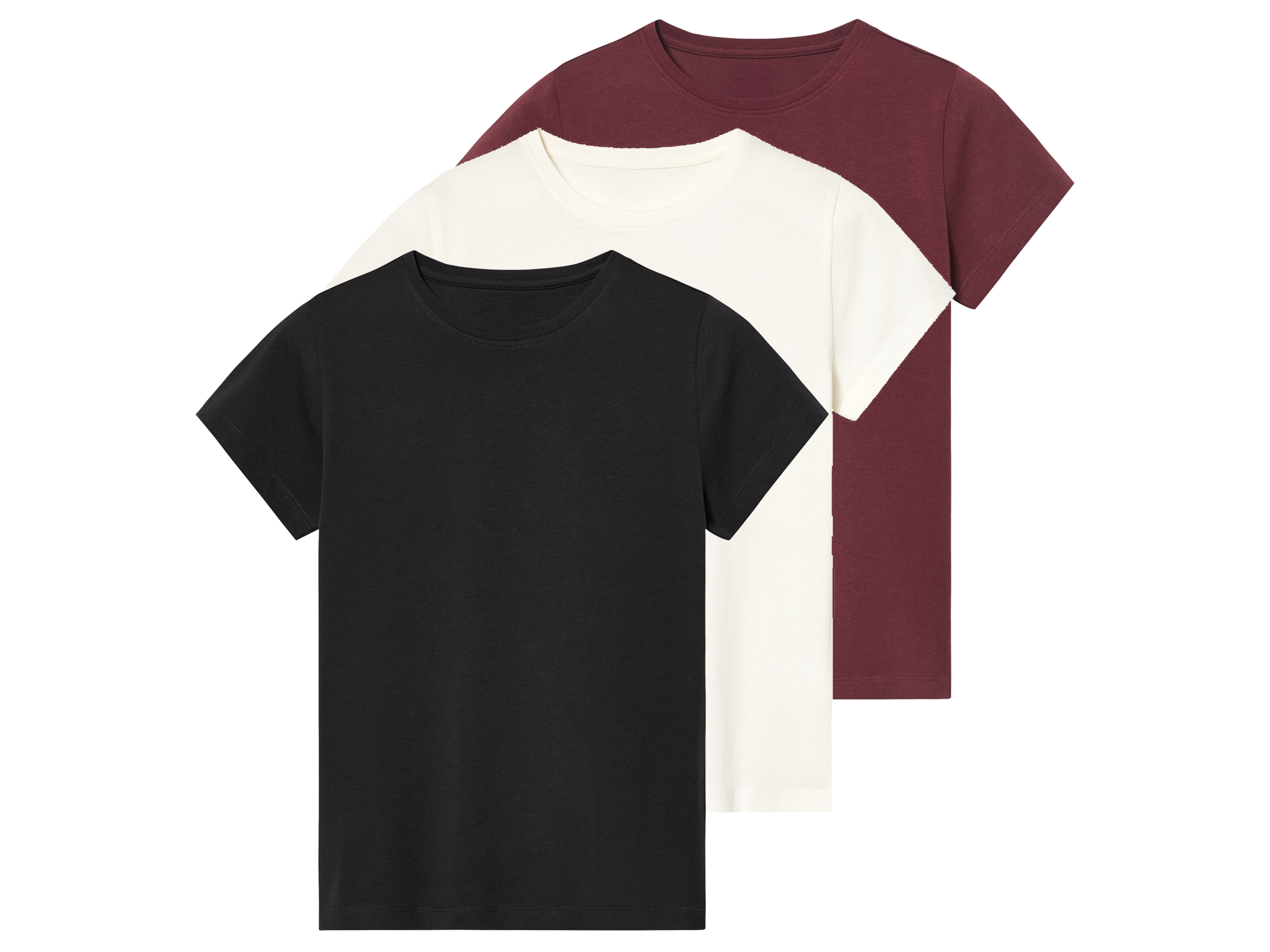 esmara T-shirty dziecięce, 3 sztuki Czarny/czerwony/biały, 158/164