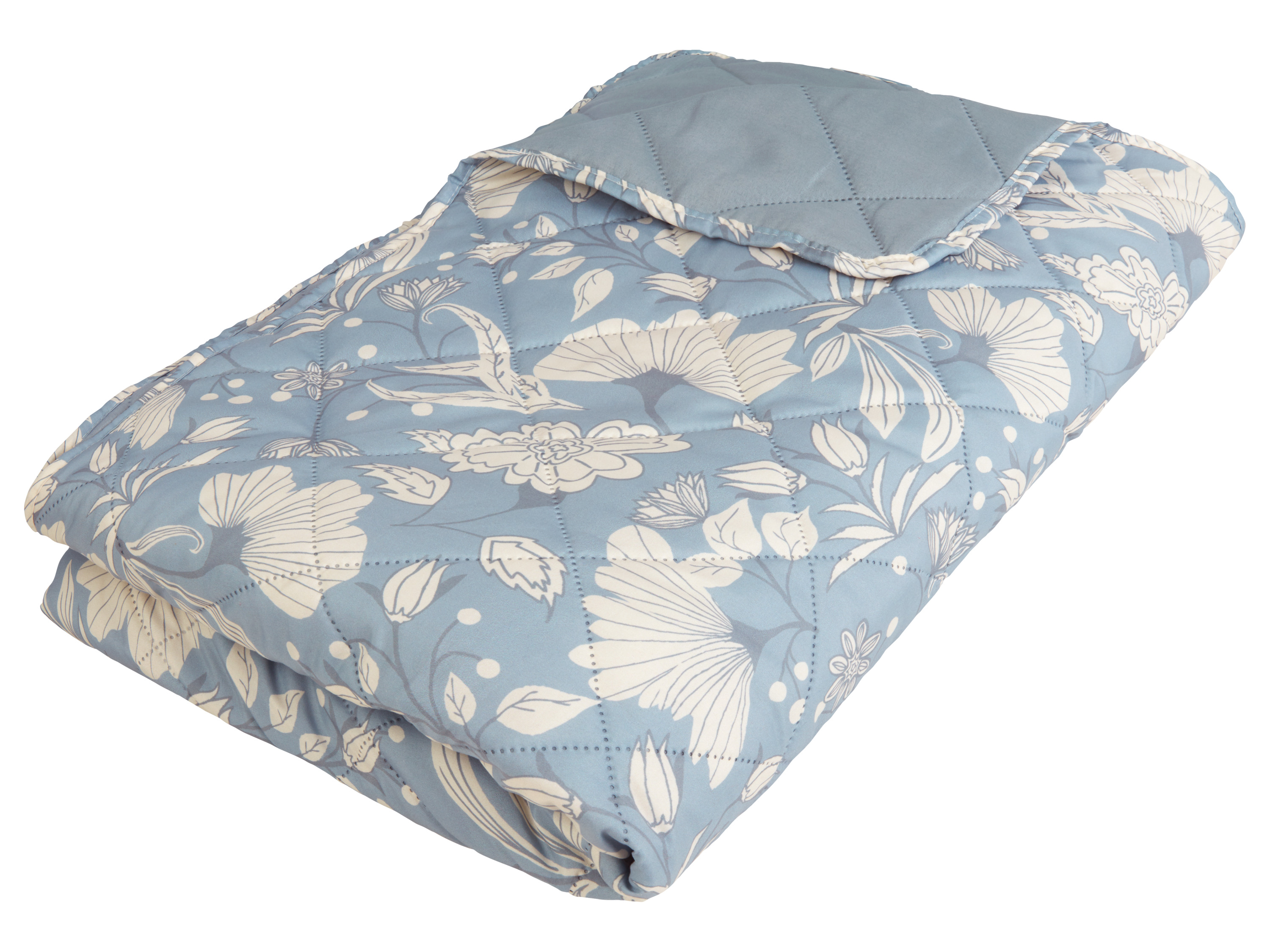 Livarno home Narzuta 150 x 250 cm Kapta 150 x 250 cm Przerzuta 150 x 250 cm Niebieski/ kwiaty