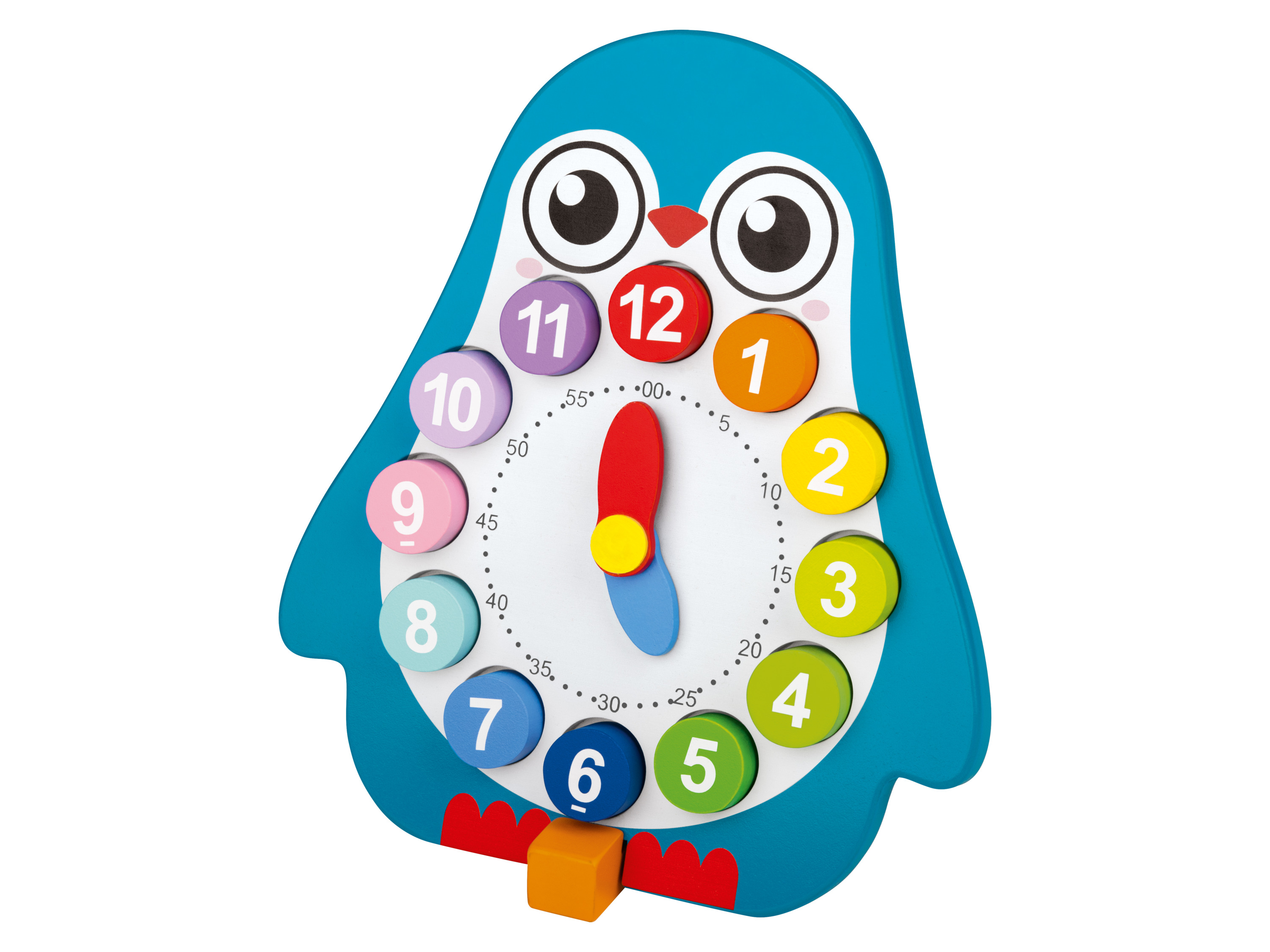 Playtive Zabawki edukacyjne z drewna Zegar edukacyjny