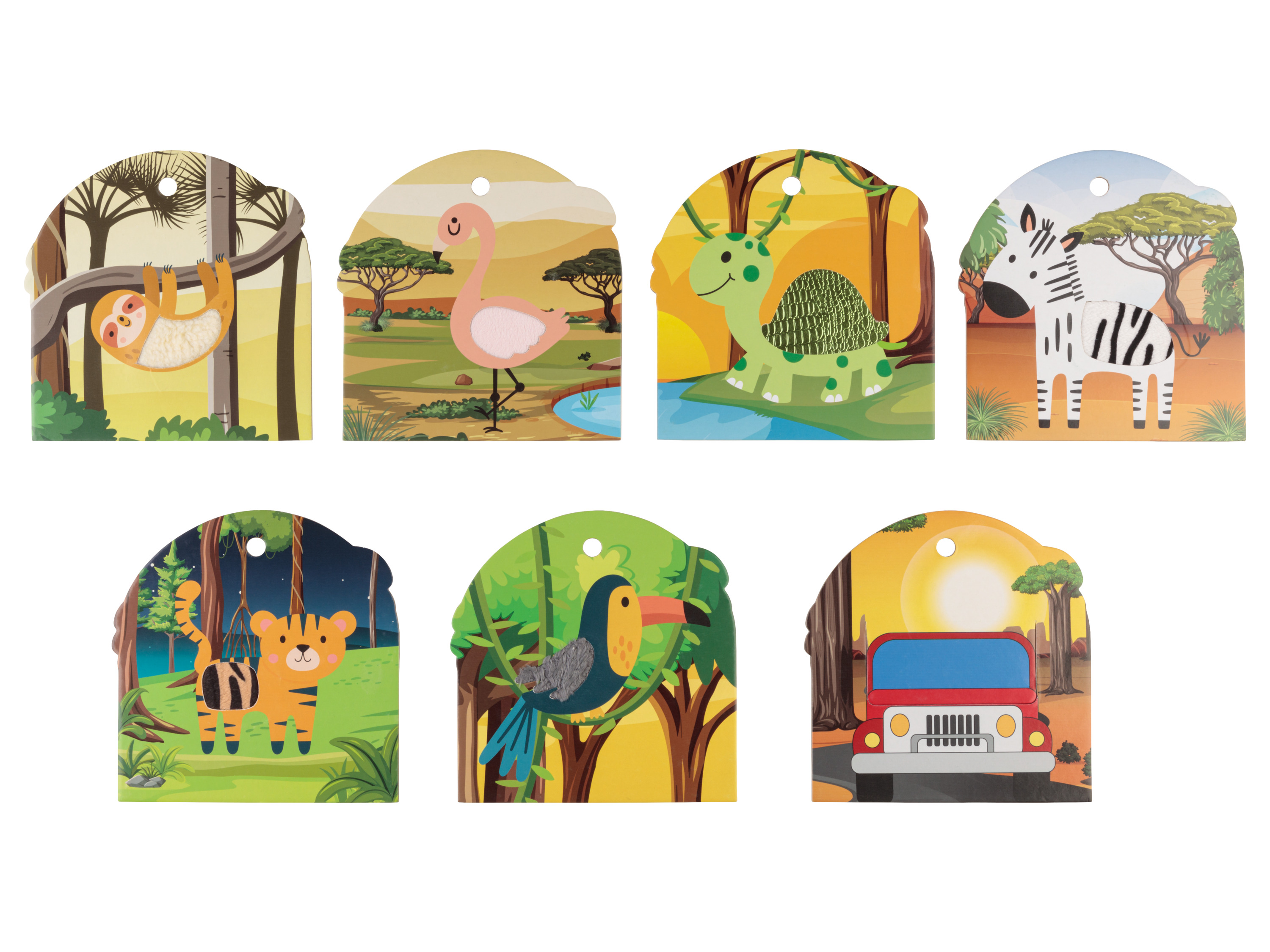 lupilu Książka lub puzzle dotykowe z elementami sensorycznymi safari z kartami dotykowymi
