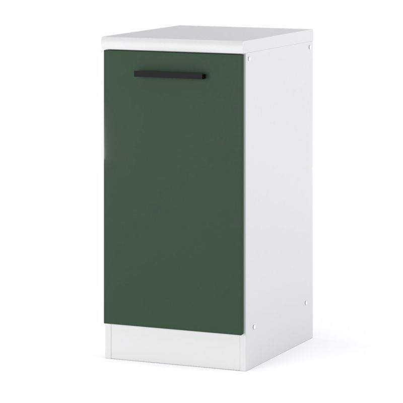 Szafka Kuchenna Hurtownia-Mebli Stojąca Blanka dolna D40 40cm Biały Mat Butelkowa Zieleń 40x47x85 cm 1szt.