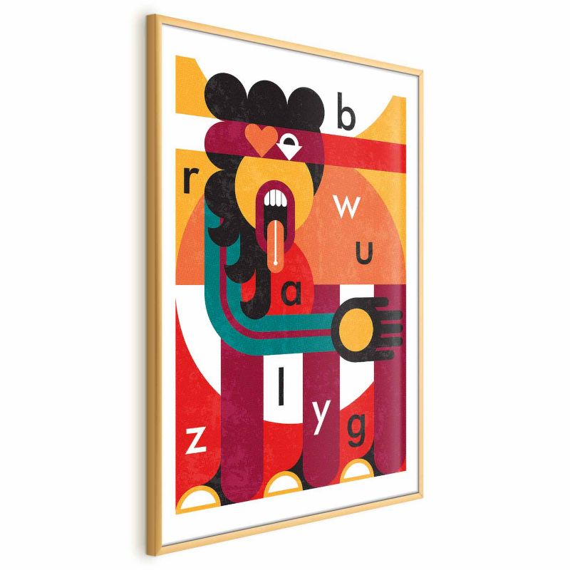 Plakat Artgeist Sztuka designu 21x30 cm z ramą złotą 1 szt