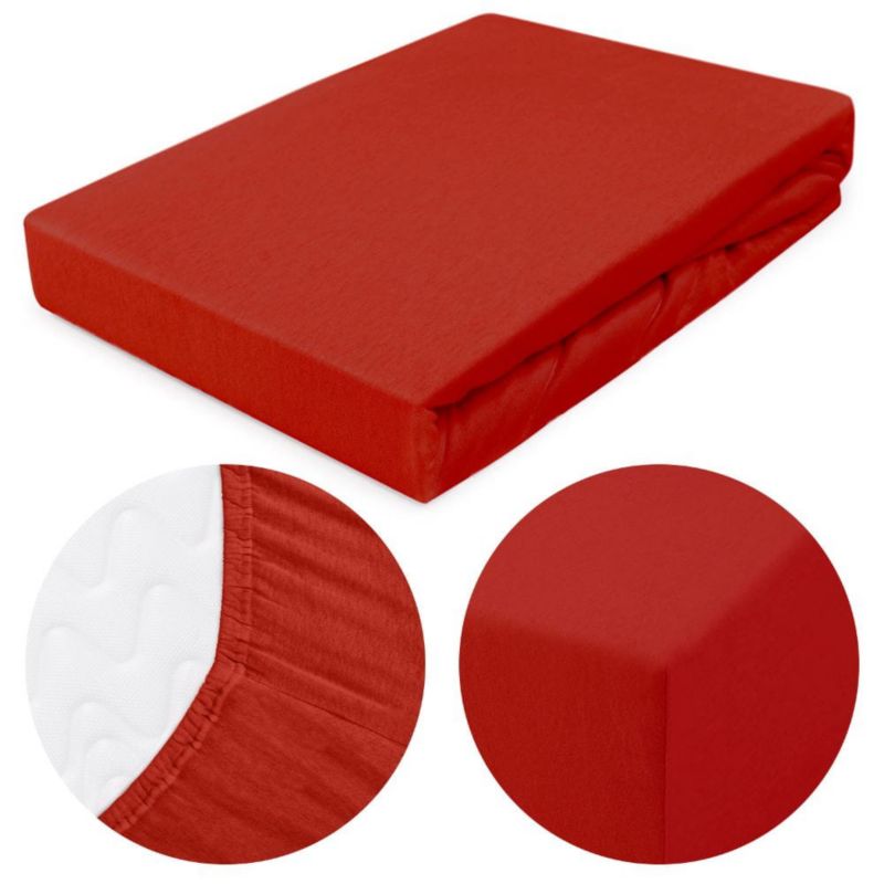 Prześcieradło jersey z gumką Darymex 140x200 kolor Czerwony 1 szt.