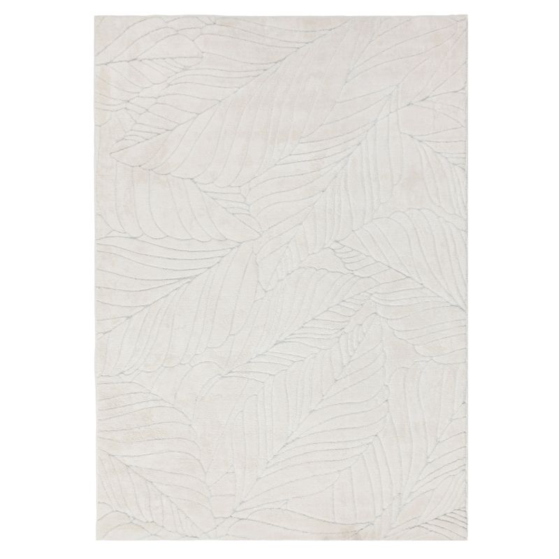 Dywan 120 x 170 cm Botanic e-floor pluszowy liście kremowy 1 szt