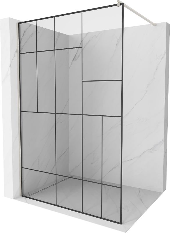 Ścianka prysznicowa Mexen Kioto czarny wzór 70x200 cm 800-070-101-97-78 1 szt.