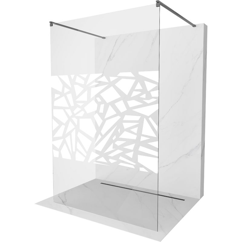 Ścianka prysznicowa Mexen Kioto biały wzór 140x200 cm 800-140-002-66-85 1 szt.