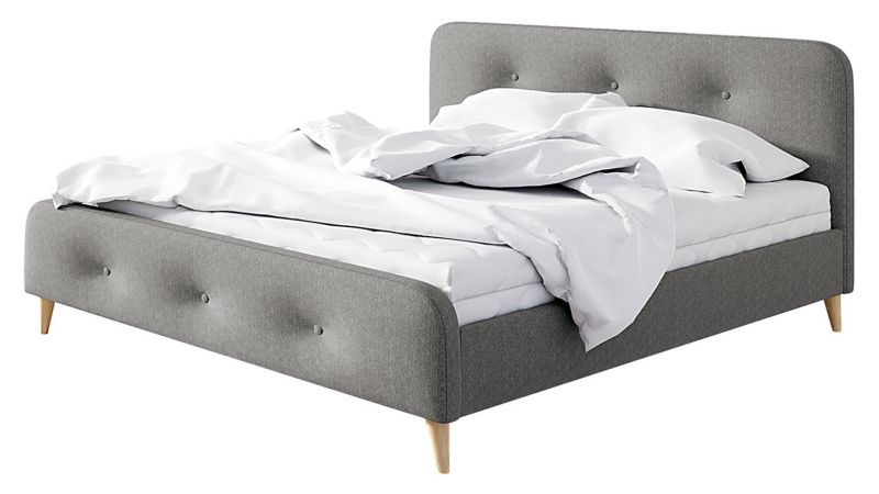 Łóżko tapicerowane MIRJAN 24 Loham New 180x200 szary 1 szt.