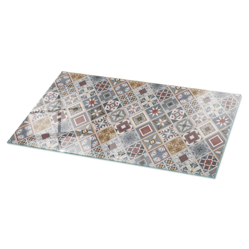 Blat szklany Tulup 140x70 cm Wzór mozaikowy z ornamentami 1 szt.
