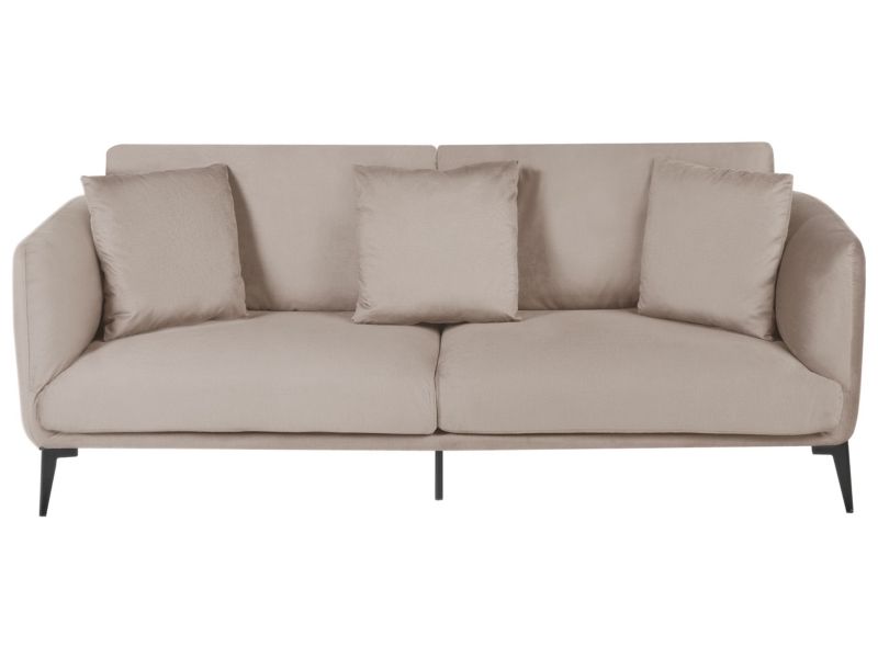 Sofa Bodum Welur Beżowy dla 3 osób 1 szt.