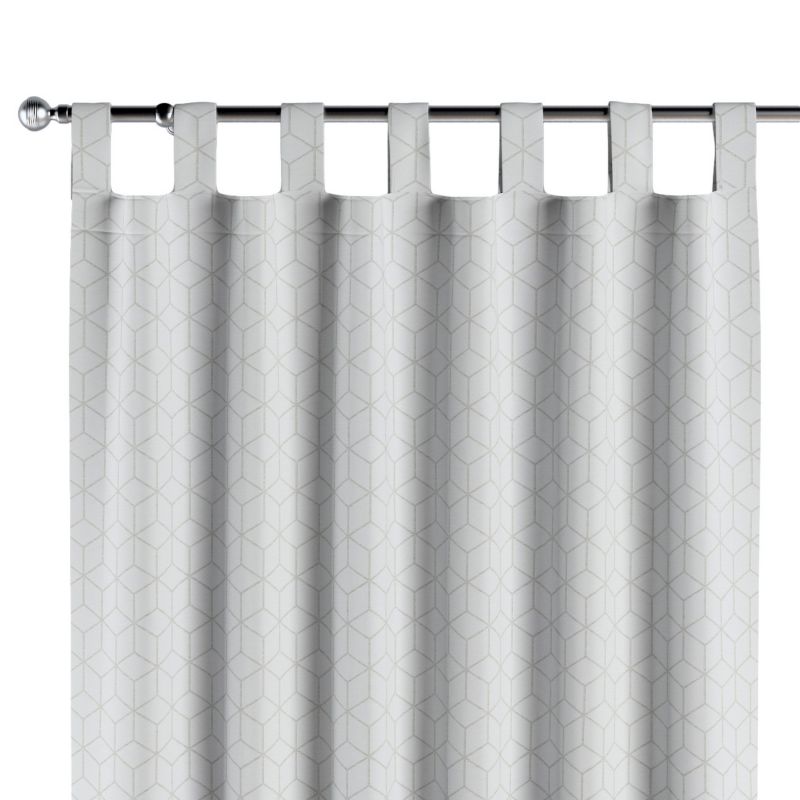 Zasłona na szelkach 1 szt. 130 x 260 cm Dekoria wzór sześcianów na białym tle 1 szt.