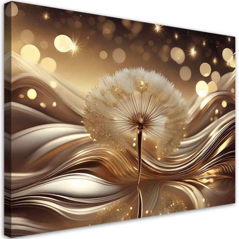 Obraz do salonu sypialni Feeby Dmuchawiec Brązowy 90x60 cm 1szt