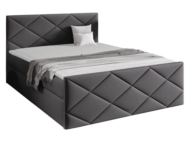 Łóżko kontynentalne MIRJAN 24 Herkules 160x200 szary 1 szt.