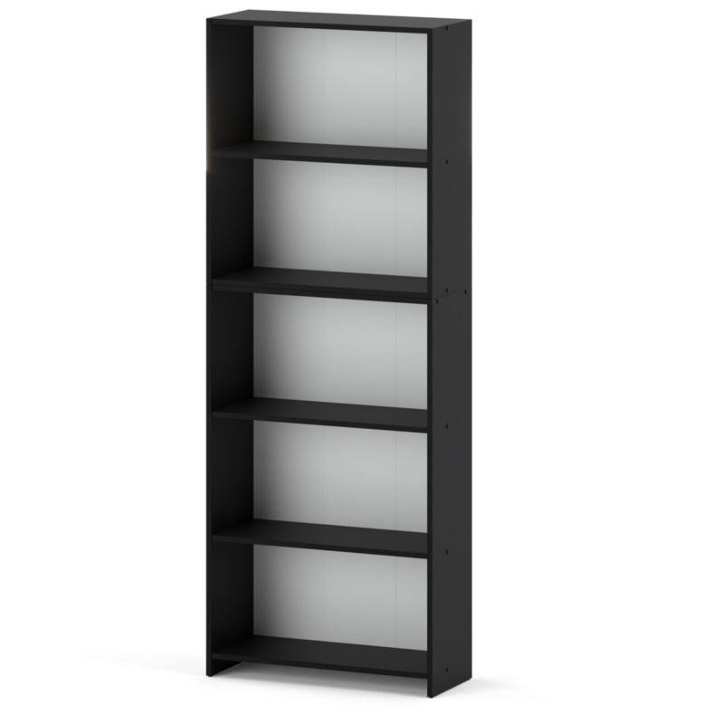 Regał Hurtownia-Mebli Półek 5 Pella 70 70cm Czarny Mat 70x30x189 cm 1szt.