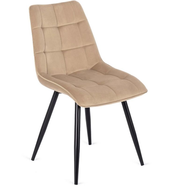 Krzesło Tapicerowane RIO Mebel Elite Welurowe Velvet Do Jadalni Loft Beż 1 szt