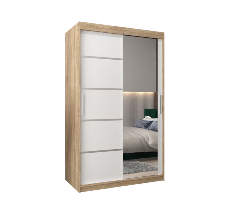 Szafa przesuwna Garderoba Abiks Verona 2 120 sonoma + biały 1 szt.