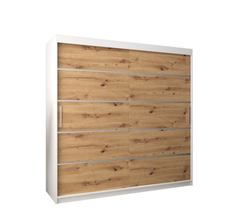 Szafa przesuwna Garderoba Abiks Verona 1 200 biały + artisan 1 szt.