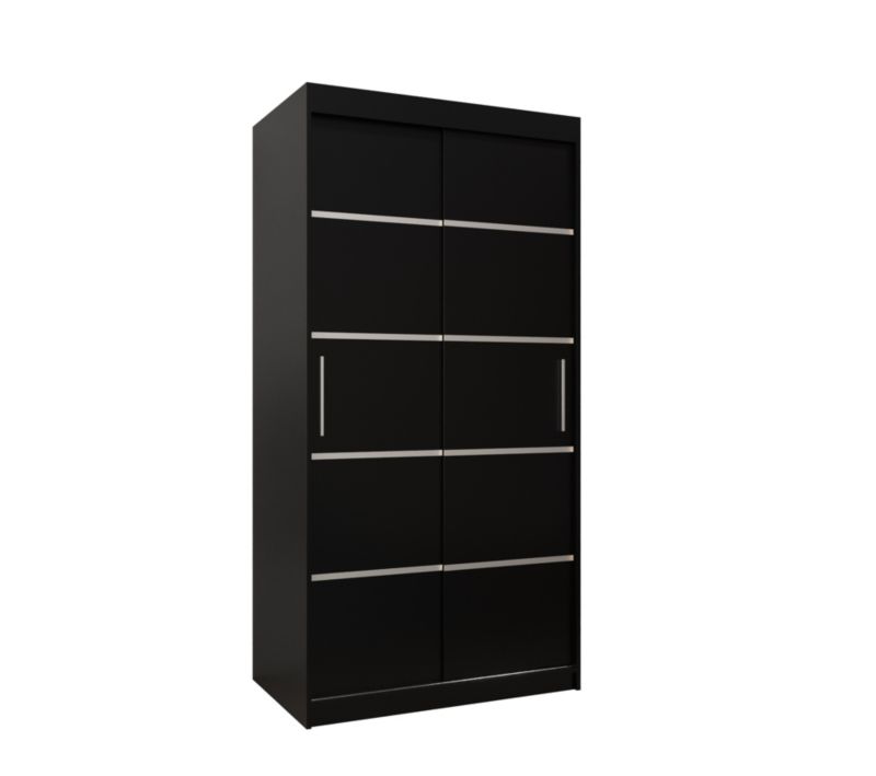 Szafa przesuwna Garderoba Abiks Verona 1 100 czarny + czarny 1 szt.