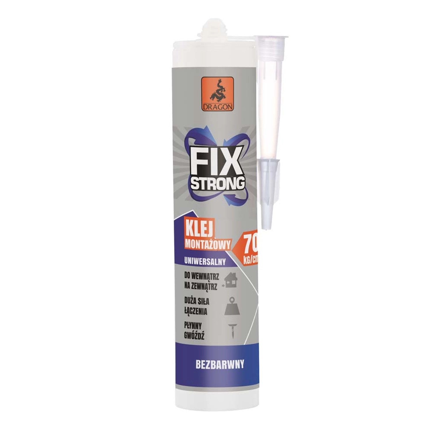 Dragon Klej montażowy FIX strong bezbarwny 280 ml