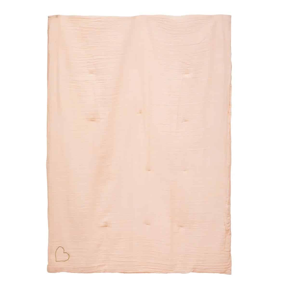 Muślinowa kołderka z wypełnieniem Lili pink 100 x 140 cm db