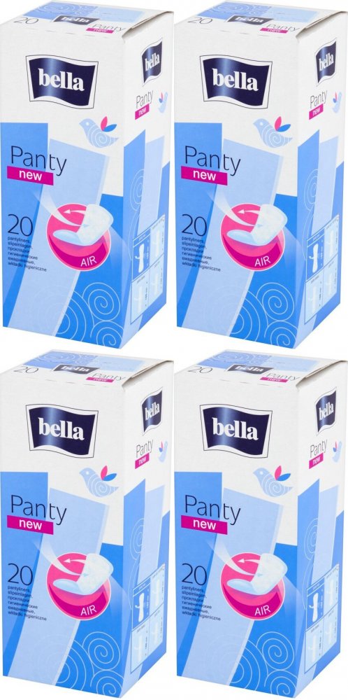 4x Wkładki higieniczne Bella Panty New, 20 sztuk